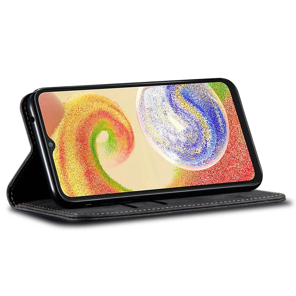 For Samsung Galaxy S24 Ultra Case Slim Phone Cover Wallet PU Leather Phone Shell - Black - 3