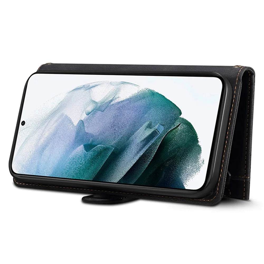 ESEBLE Star Series For Samsung Galaxy S24+ Case Zipper Pocket Wallet Leather Phone Cover - Black - 3