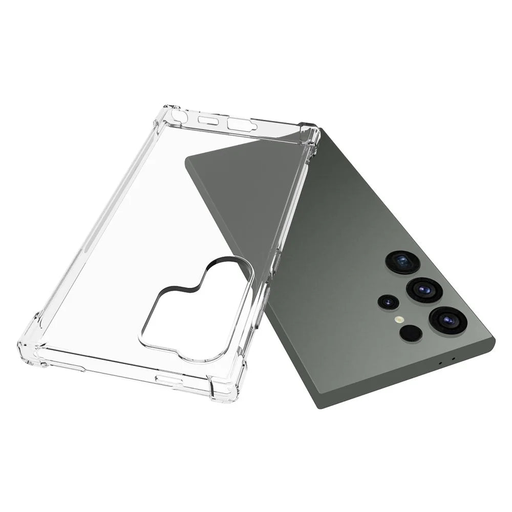 For Samsung Galaxy S24 Ultra Case Flexible TPU Anti-scratch HD Transparent Phone Cover - 2
