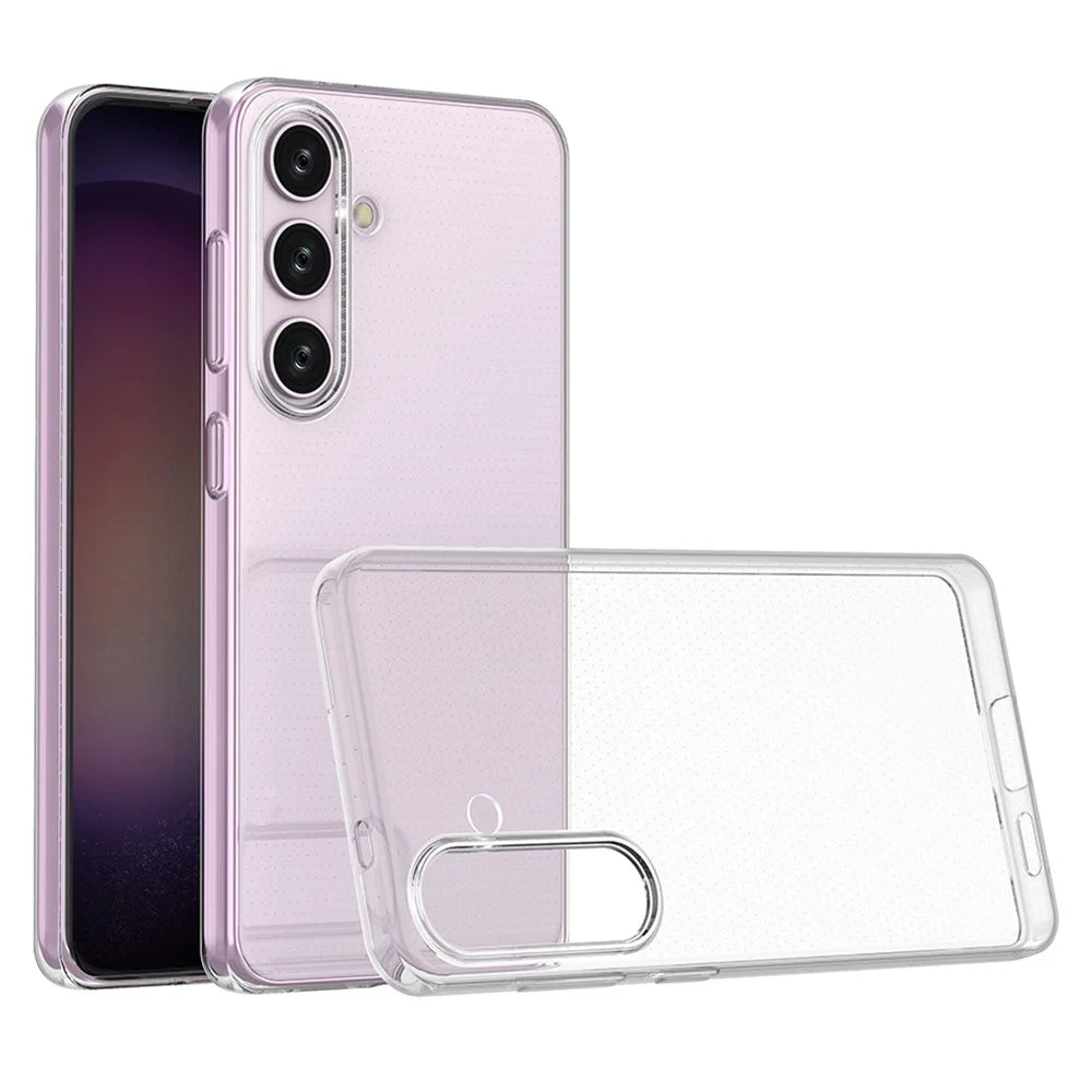 For Samsung Galaxy S24 Case Transparent TPU Shell Watermark-Free Glossy Phone Cover - 1