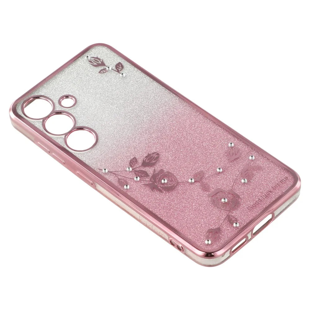 KADEM For Samsung Galaxy S23 FE Case Rhinestone Decor Glitter Phone Cover - Rose Gold - 4