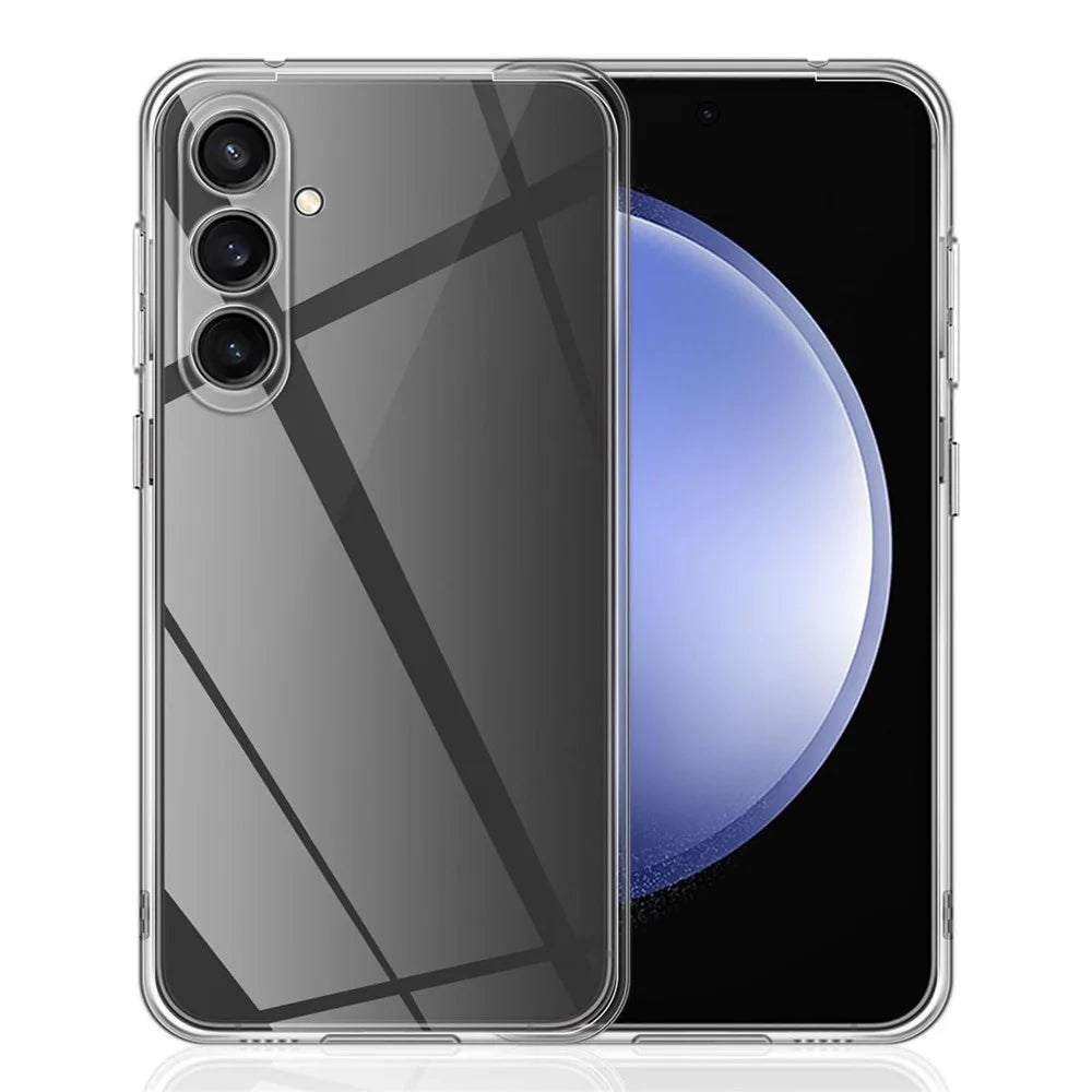 For Samsung Galaxy S23 FE Clear Case Anti-fingerprint TPU Phone Back Cover - 1