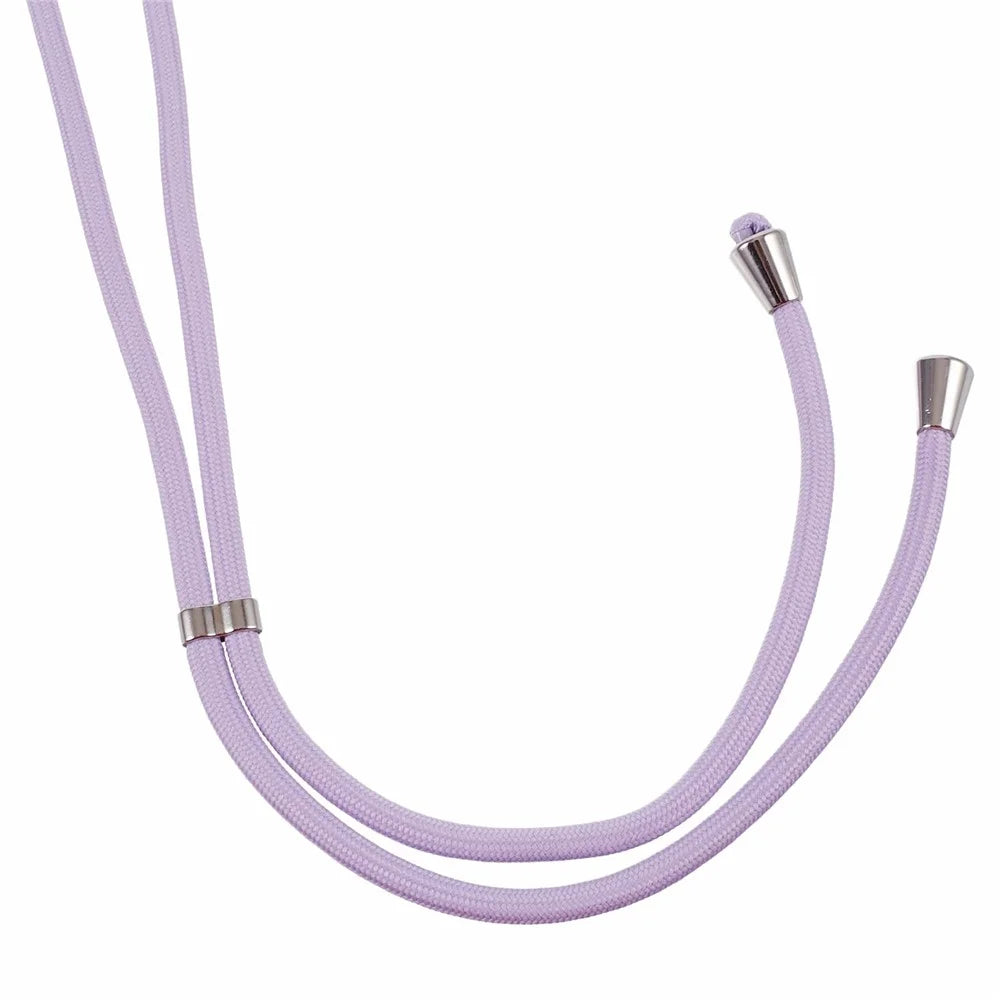 AW Series for iPhone 14 Pro Anti-Scratch TPU Phone Cover Epoxy Phone Case with Lanyard - Purple - 7