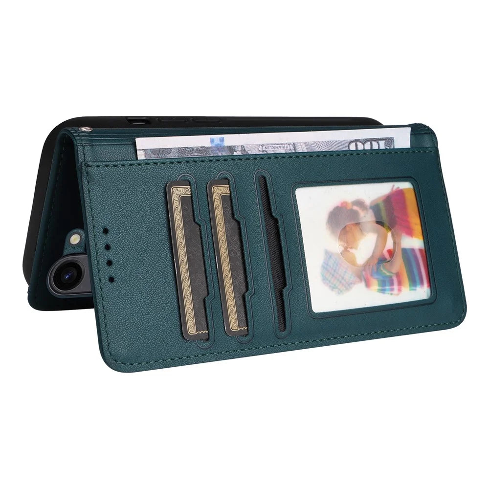 For Samsung Galaxy S23+ Magnetic Case BETOPNICE Detachable PU Leather Phone Cover with Strap - Blue - 4