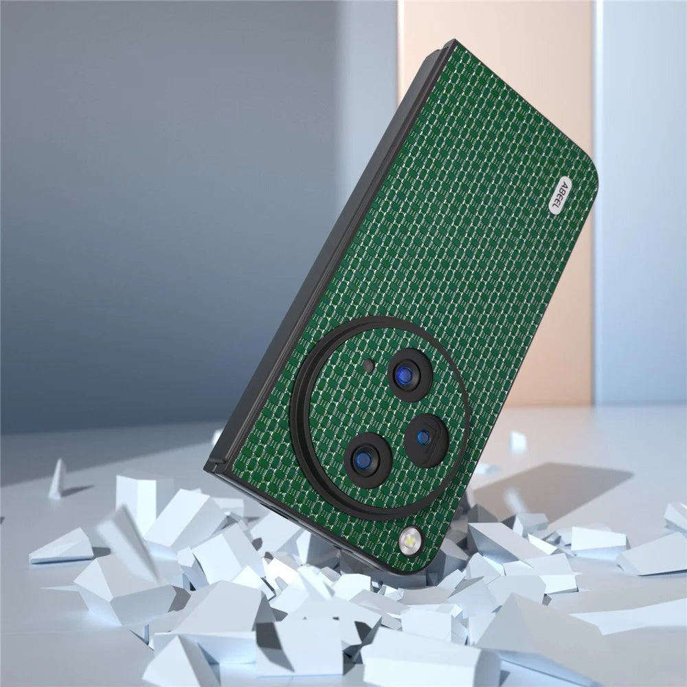 ABEEL For Oppo Find N3 5G / OnePlus Open Case Luxury Texture Anti-slip Phone Back Cover - Green - 2