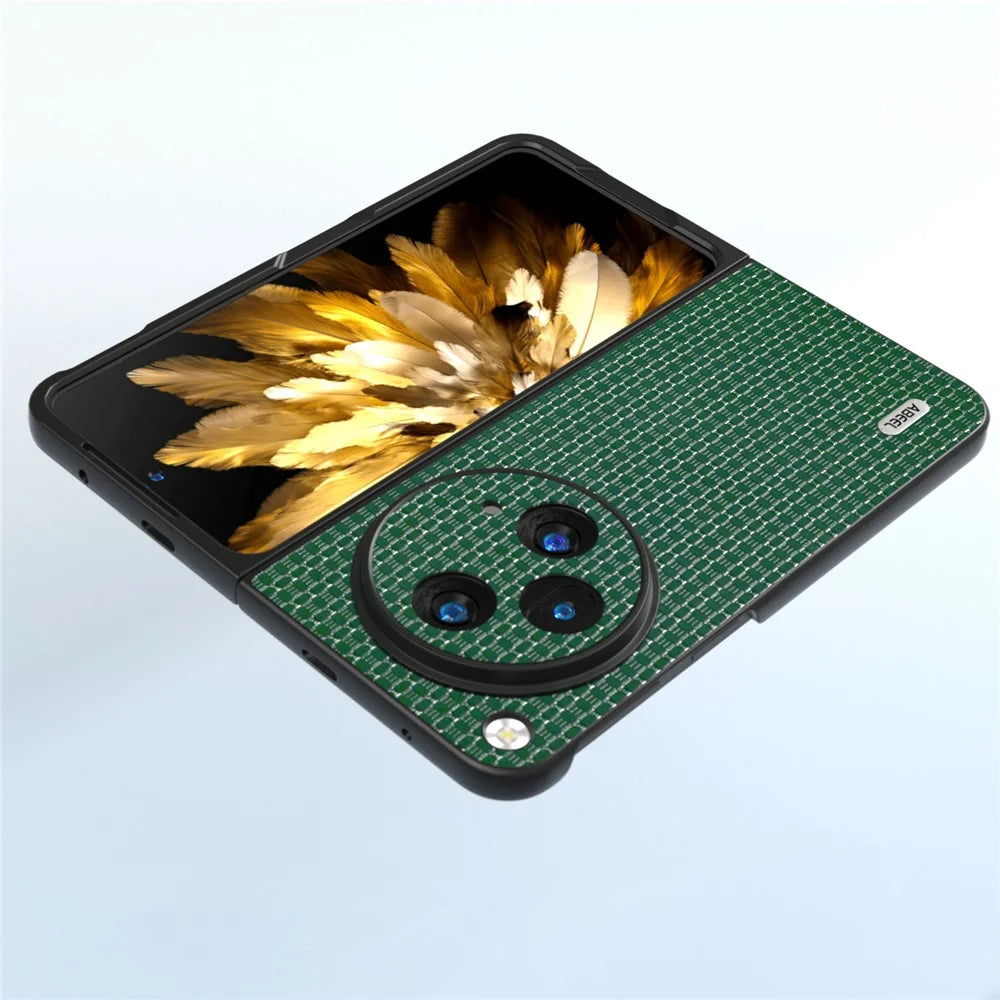 ABEEL For Oppo Find N3 5G / OnePlus Open Case Luxury Texture Anti-slip Phone Back Cover - Green - 3