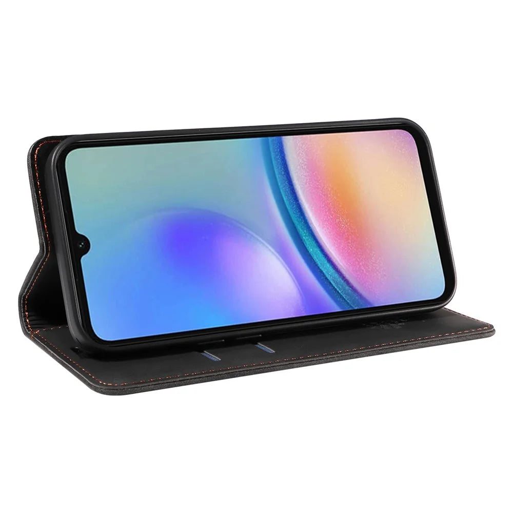 BETOPNICE 003 For Samsung Galaxy A05s 4G Cover Flip Stand Wallet Leather Phone Case - Black - 3