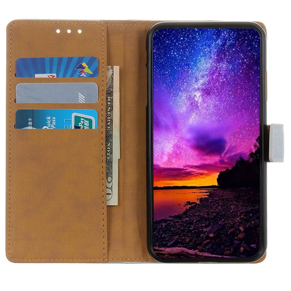 For Google Pixel 8a Case Phone Shell Anti-Scratch Wallet PU Leather Stand Cover - Black - 2