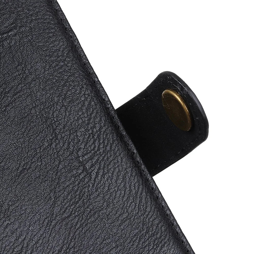 KHAZNEH For Google Pixel 8a Case Stand Wallet Anti-drop Phone Cover - Black - 6