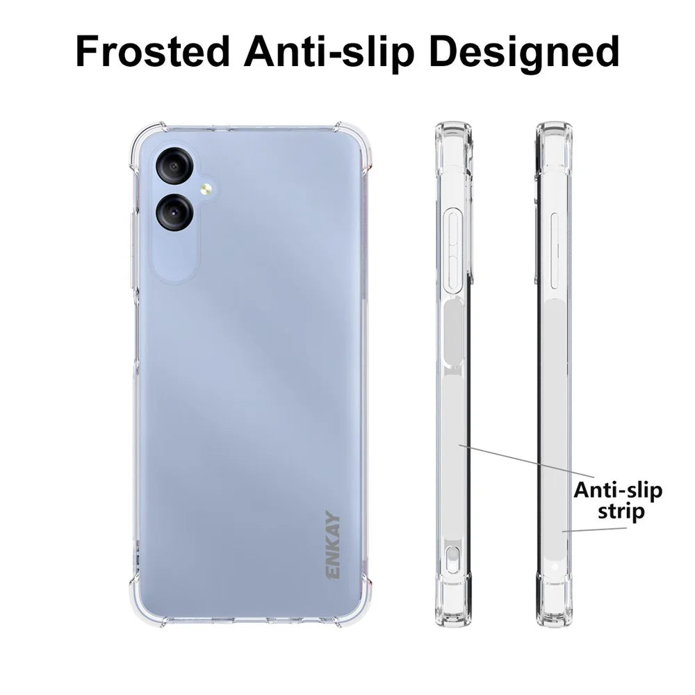 ENKAY HAT PRINCE TPU Phone Cover for Samsung Galaxy A05 4G Case Anti-slip Strip Edge Mobile Shell - 4