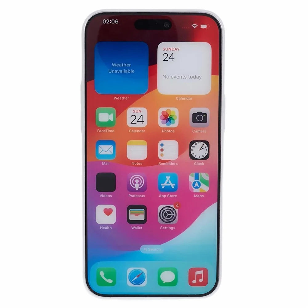 For iPhone 15 Pro Phone Cover Ultra-Thin PC Smartphone Case Shell - White - 2