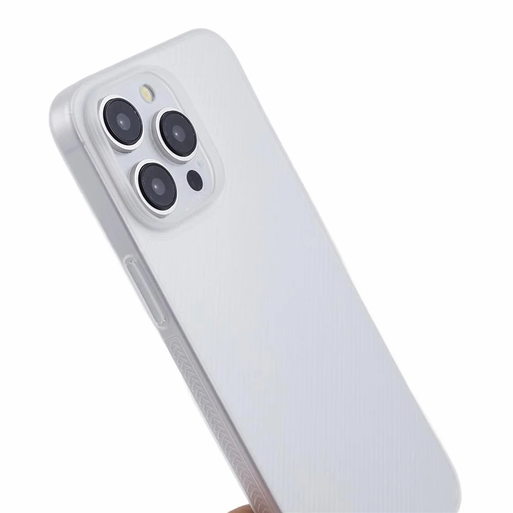 For iPhone 15 Pro Phone Cover Ultra-Thin PC Smartphone Case Shell - White - 7