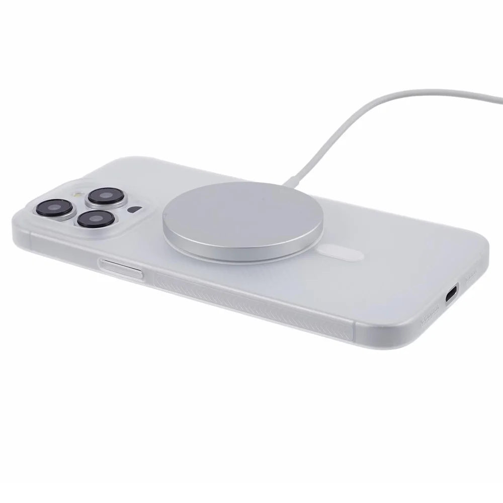For iPhone 15 Pro Case Compatible with MagSafe Ultra Thin Non-slip Stripe PC Phone Cover - Transparent - 4