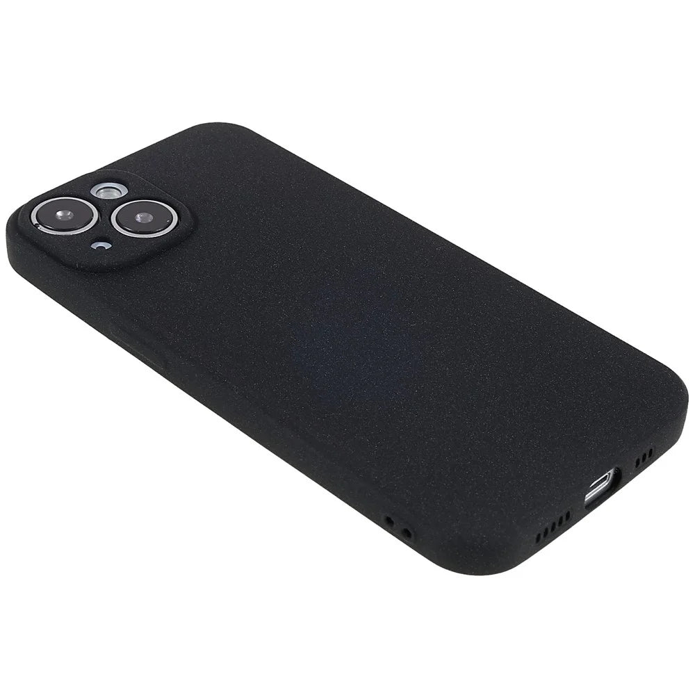 For iPhone 15 Plus Case TPU Anti-scratch Double-Sided Matte Phone Protector - Black - 5