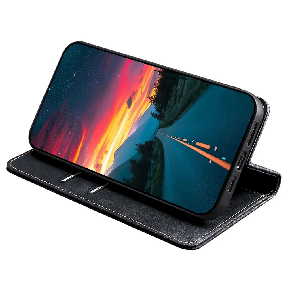For Sony Xperia 5 V Case Shockproof Phone Shell PU Leather Wallet Cover with RFID Blocking - Black - 3