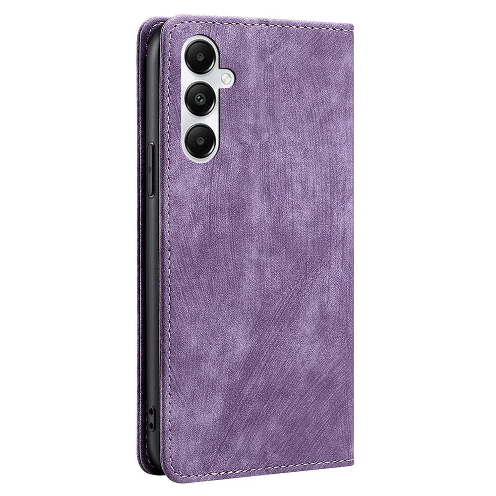 For Samsung Galaxy A05s 4G Case PU Leather RFID Blocking Wallet Anti-Scratch Phone Cover - Purple - 7