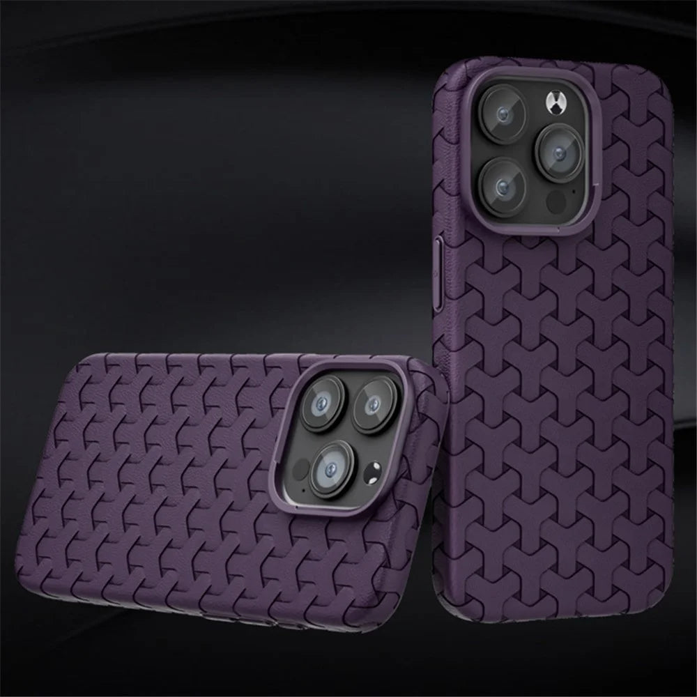For iPhone 14 Pro Case 3D Textured Surface TPU Drop-proof Cell Phone Cover - Black - 5
