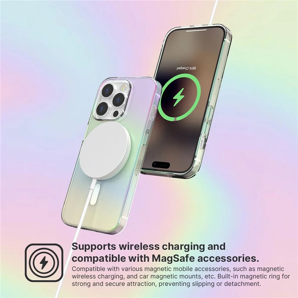JTLEGEND For iPhone 15 Pro Case Magnetic Anti-drop TPU Phone Cover Compatible with MagSafe - 7