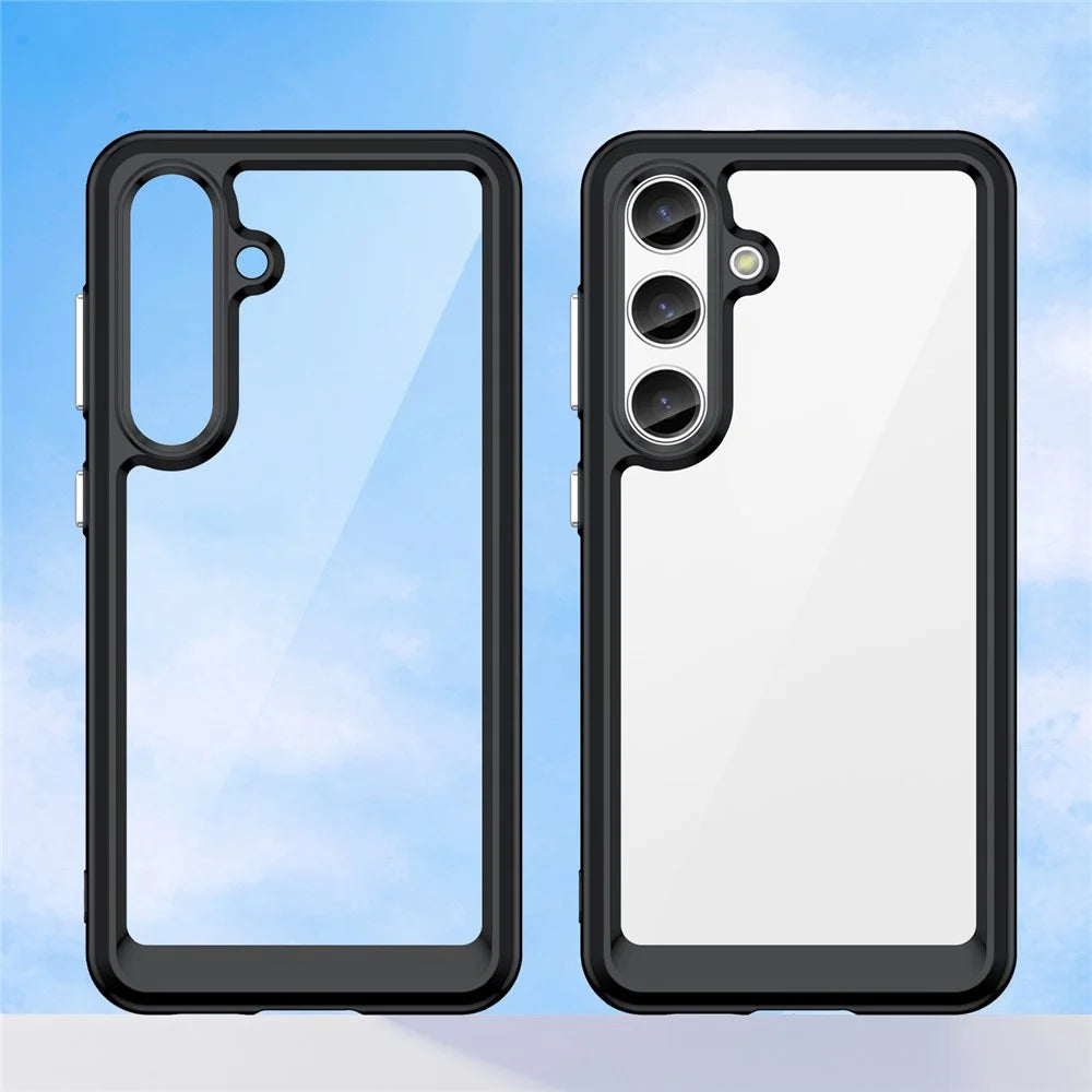 For Samsung Galaxy S24 Case TPU + Acrylic Anti-scratch Phone Back Shell - Black - 2