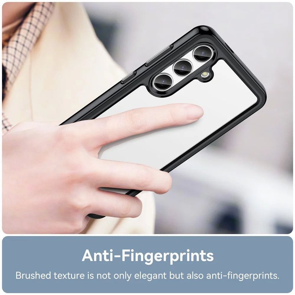 For Samsung Galaxy S24 Case TPU + Acrylic Anti-scratch Phone Back Shell - Black - 5