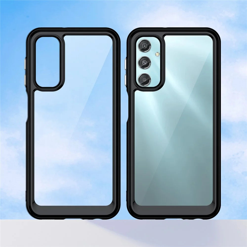 For Samsung Galaxy A25 5G (Global) (161.0 x 76.5 x 8.3mm) Case TPU+Acrylic Shockproof Smart Phone Cover - Black - 2