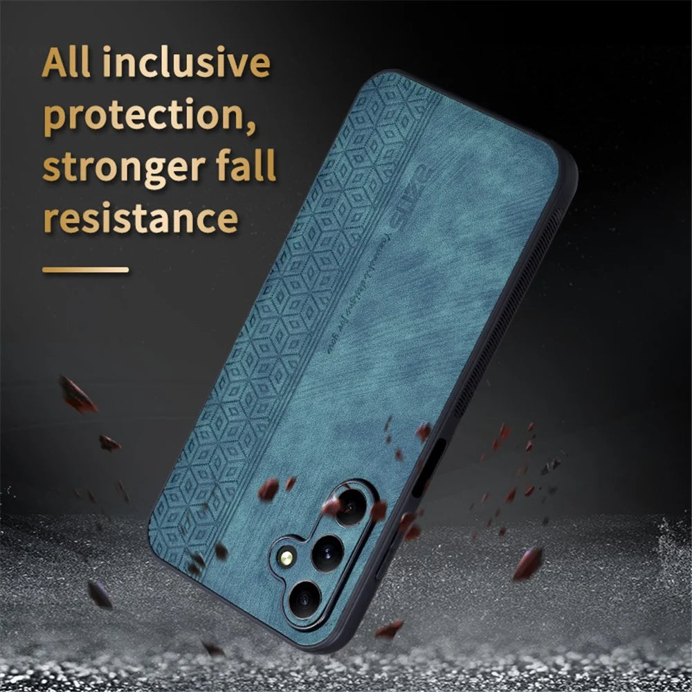 AZNS For Samsung Galaxy A05s 4G Case Slim-Fit Imprinted Pattern PU Leather+TPU Phone Cover - Brown - 7