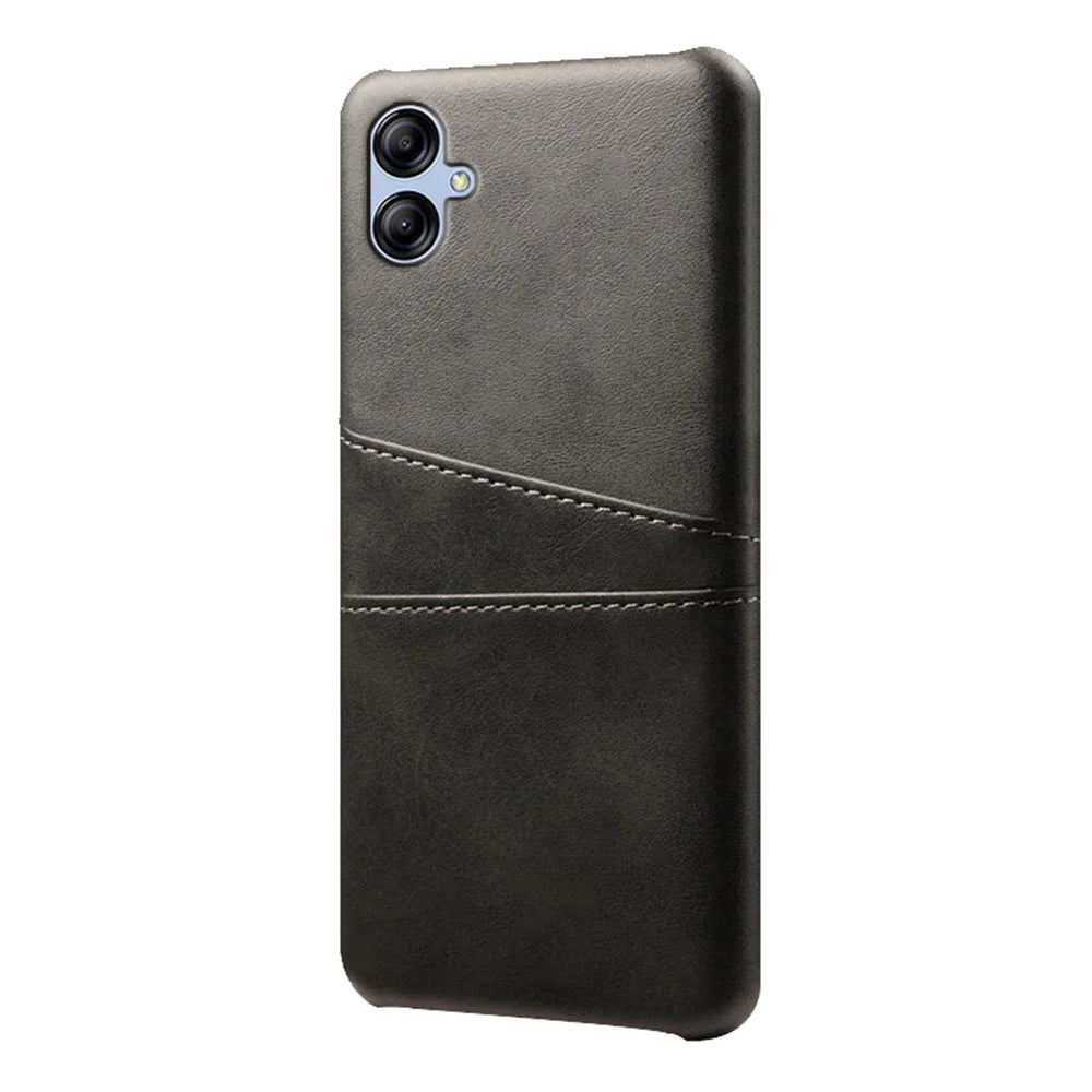 For Samsung Galaxy A05 4G Case Shockproof PU Leather+PC Card Holder Phone Back Shell - Black - 2