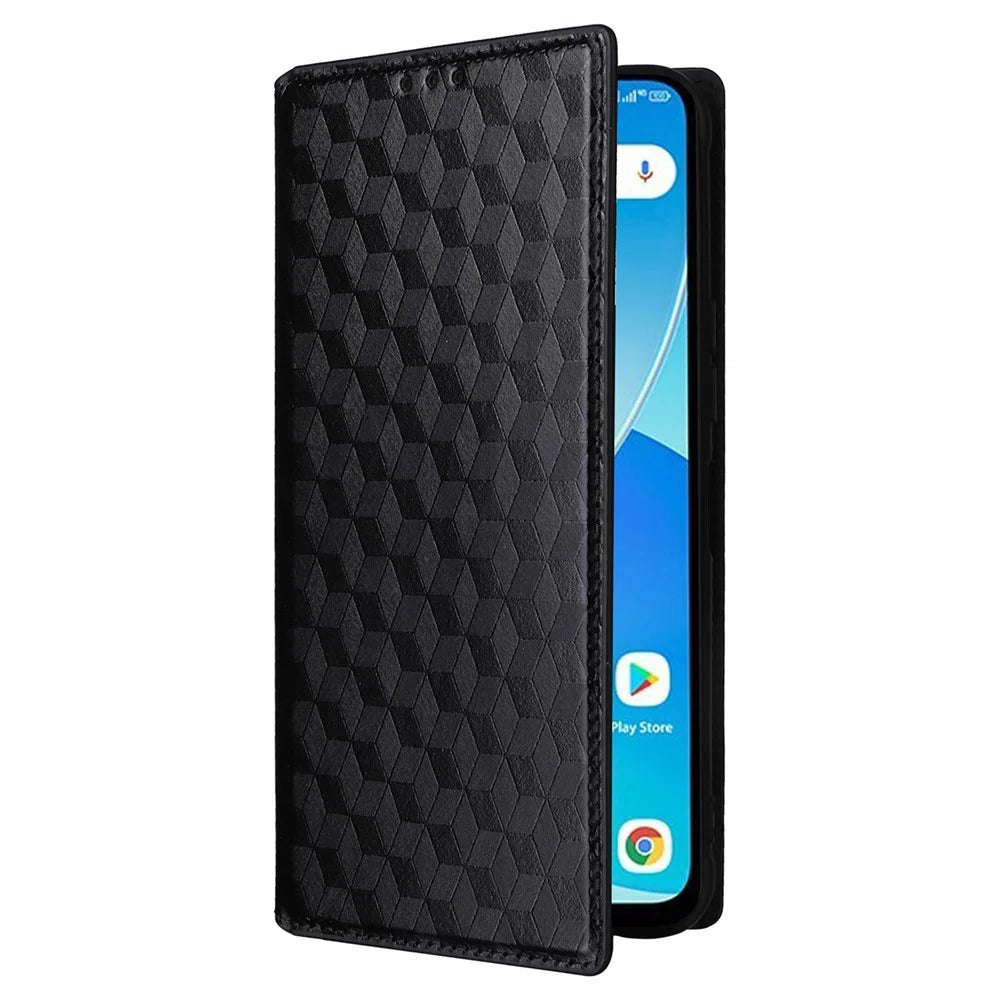 For Umidigi G5 Mecha Case Magnetic Closure Leather Wallet Imprinted Phone Cover - Black - 5