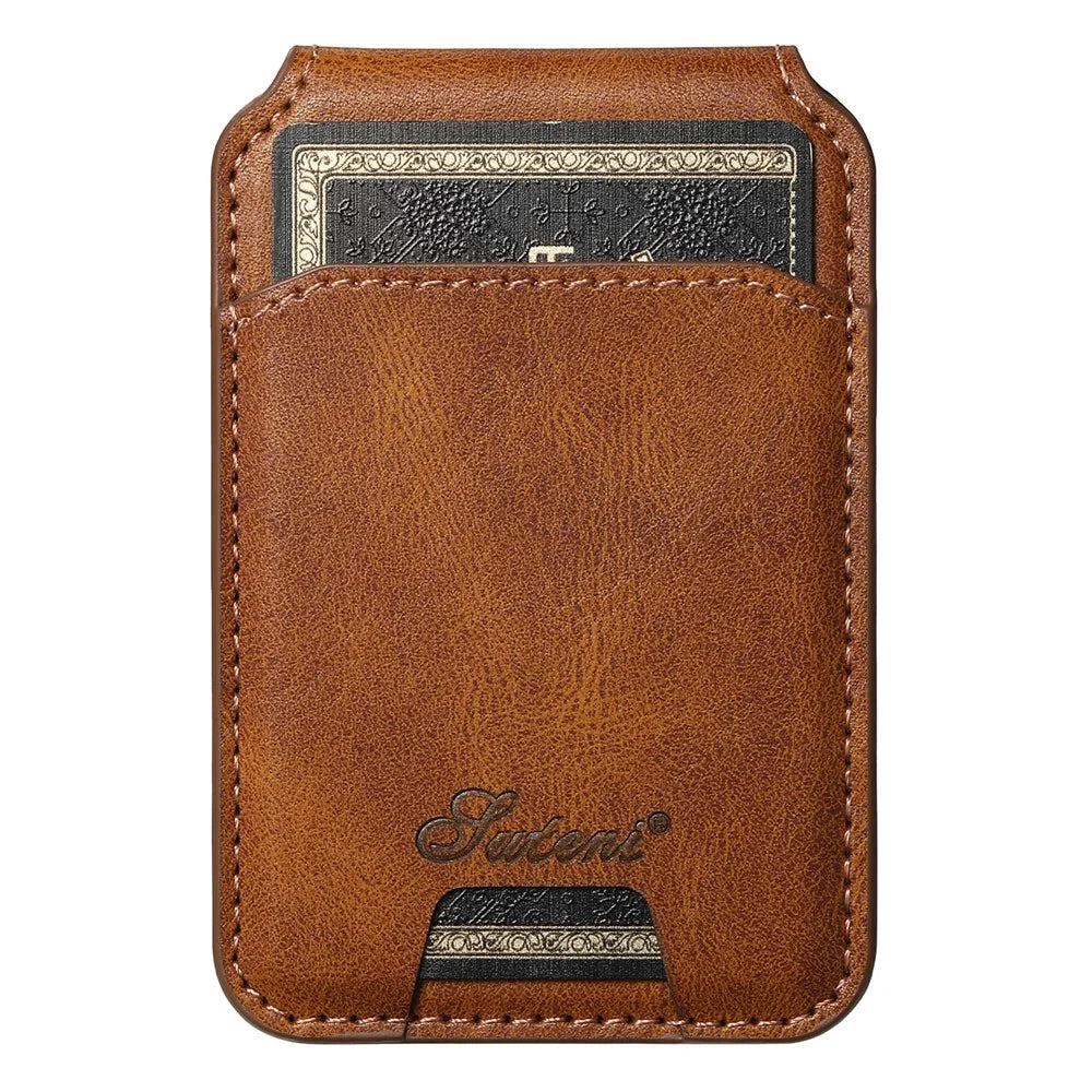 SUTENI H15 For Google Pixel 6 Magnetic Cover Detachable Card Holder Kickstand Phone Case - Brown - 6