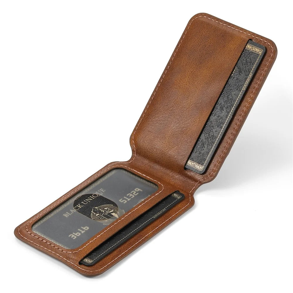 SUTENI H15 For Google Pixel 6 Magnetic Cover Detachable Card Holder Kickstand Phone Case - Brown - 7