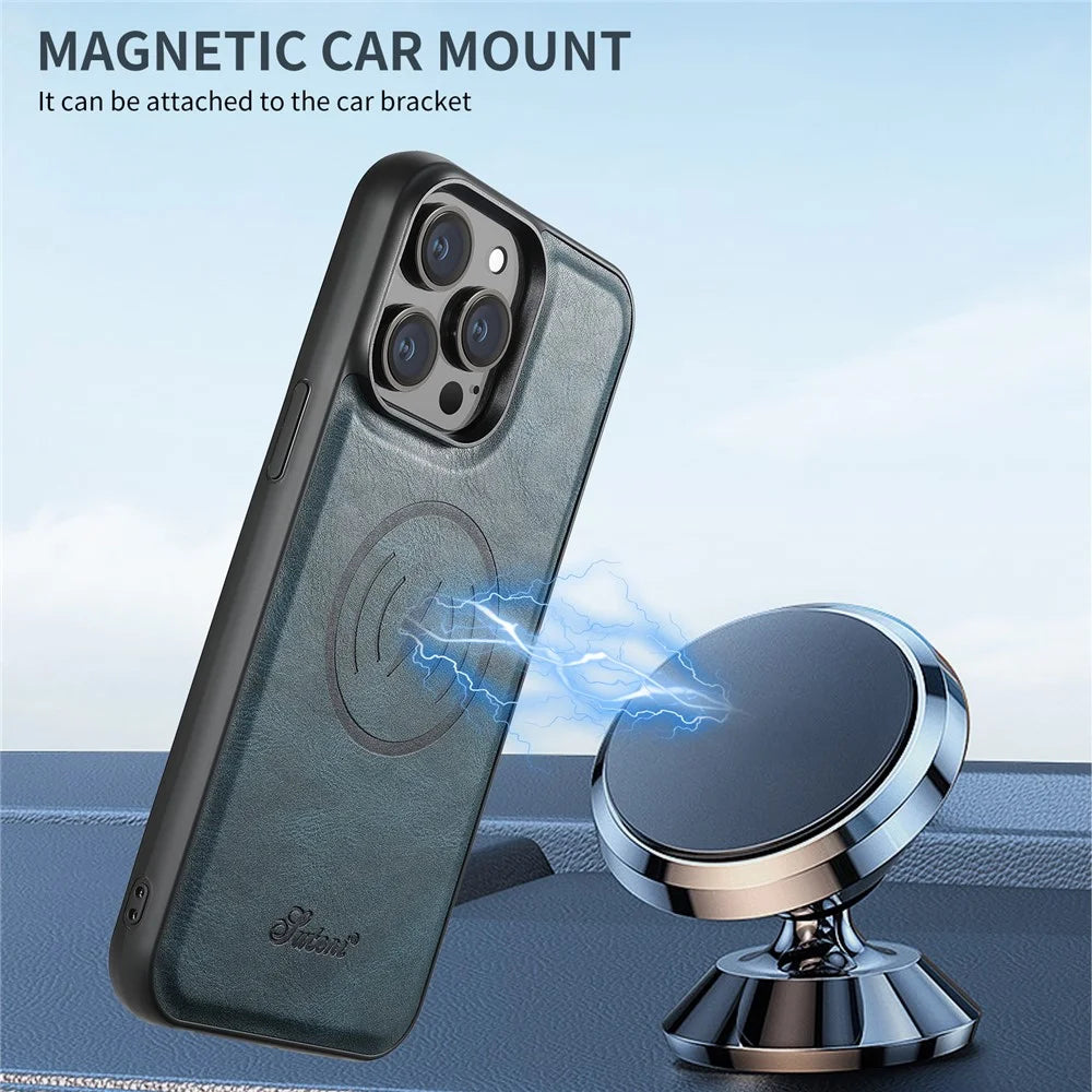 SUTENI H15 For iPhone 15 Pro Max Case Compatible with Magsafe Detachable Phone Cover - Blue - 6