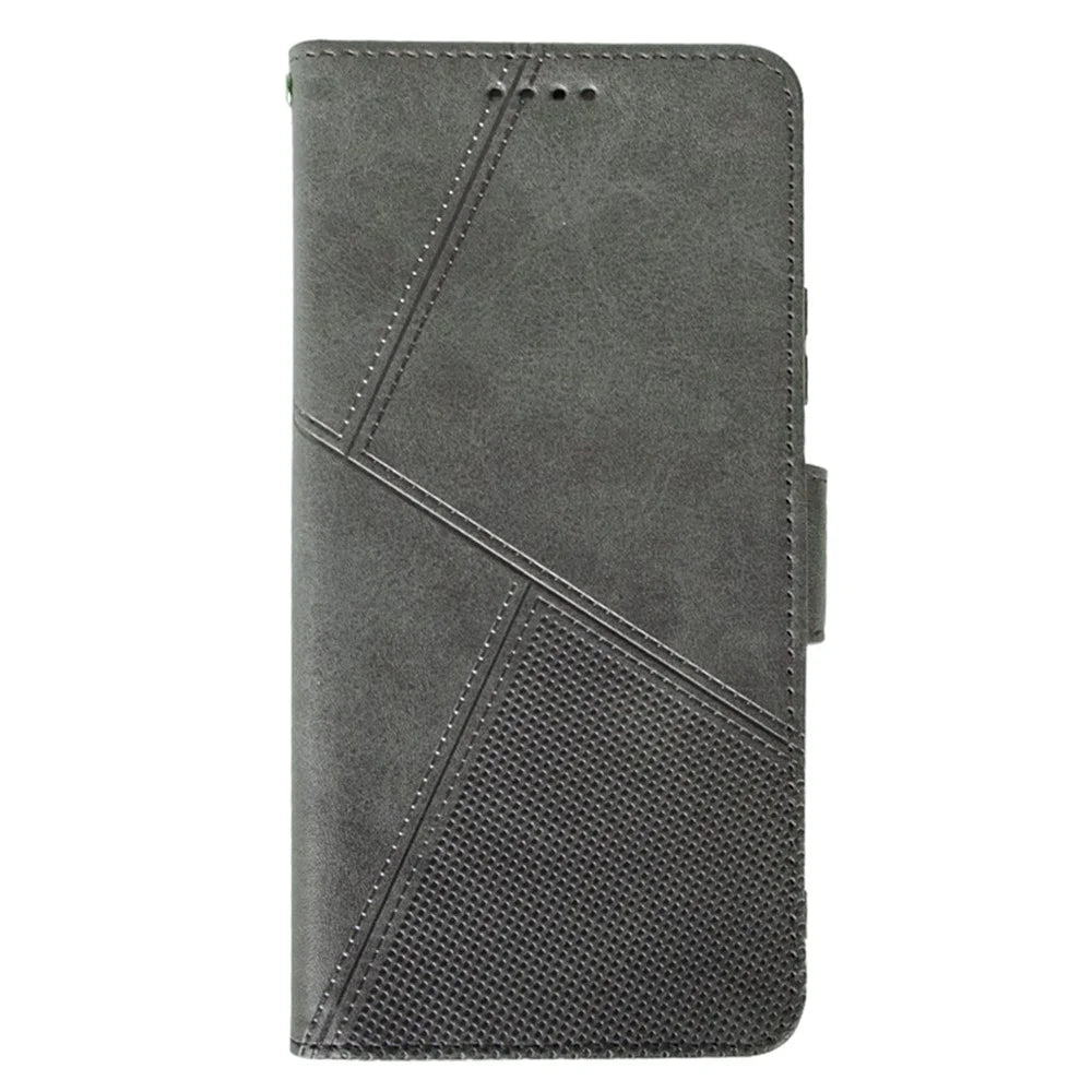 IDEWEI For Umidigi A15 Case Anti-fall Calf Texture Stand Phone Protective Cover - Black - 4
