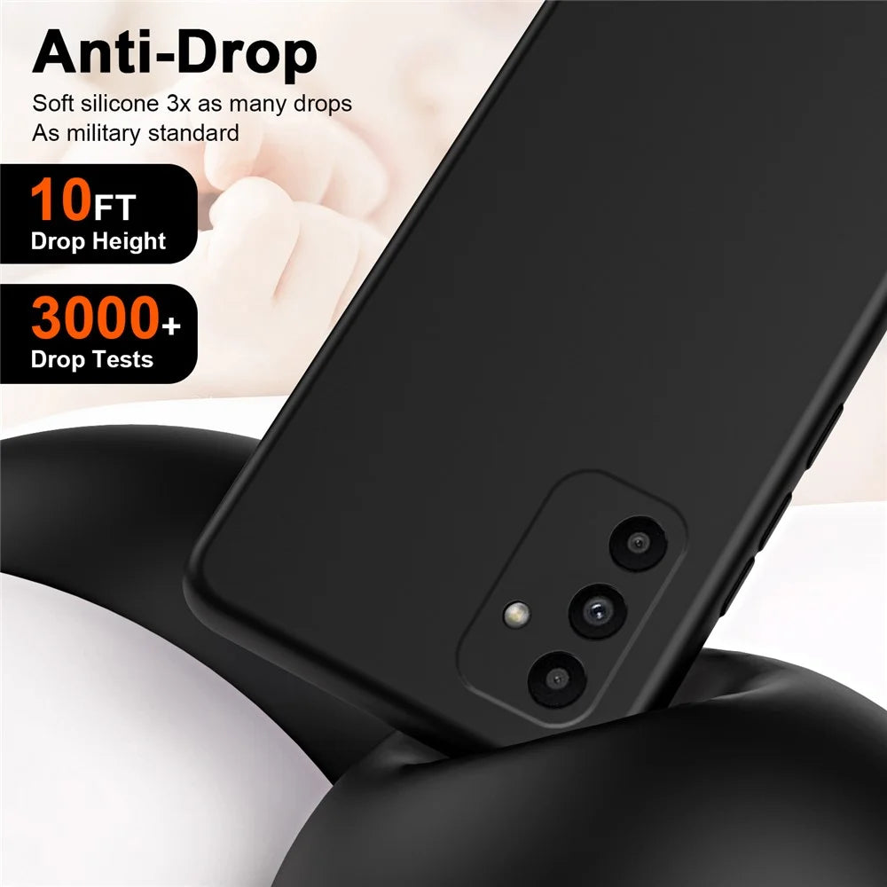 For Samsung Galaxy A15 5G Slim Case Anti-Drop Rubberized 2.2mm TPU Phone Case - Black - 3