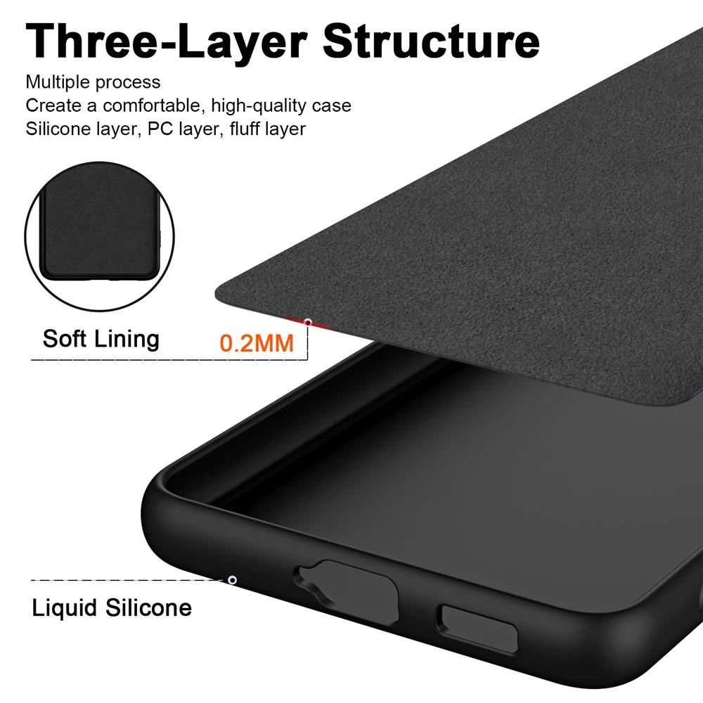 For Samsung Galaxy A15 5G Slim Case Anti-Drop Rubberized 2.2mm TPU Phone Case - Black - 5