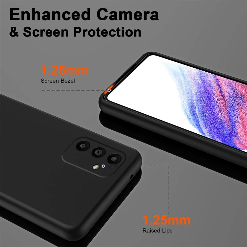 For Samsung Galaxy A15 5G Slim Case Anti-Drop Rubberized 2.2mm TPU Phone Case - Black - 6