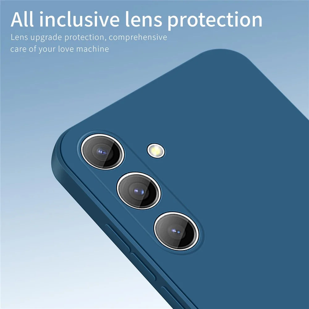 PINWUYO JK Touching Series for Samsung Galaxy S24+ Case Slim-Fit TPU Phone Back Protector - Navy Blue - 4