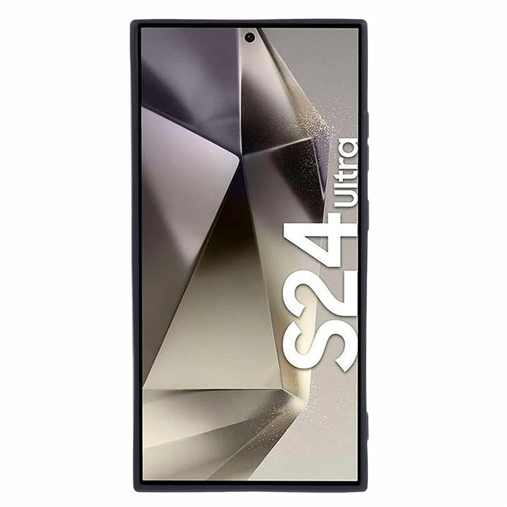 For Samsung Galaxy S24 Ultra Case Lens Protection Liquid Silicone Cover Magnetic Case - Black - 2