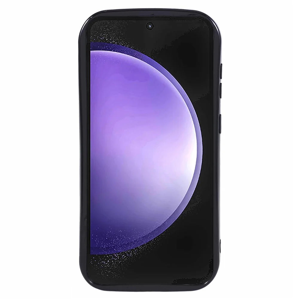 YX Series For Samsung Galaxy S23 FE Phone Case Wave Shape Soft TPU Cover (Precise Cutout) - Black - 2