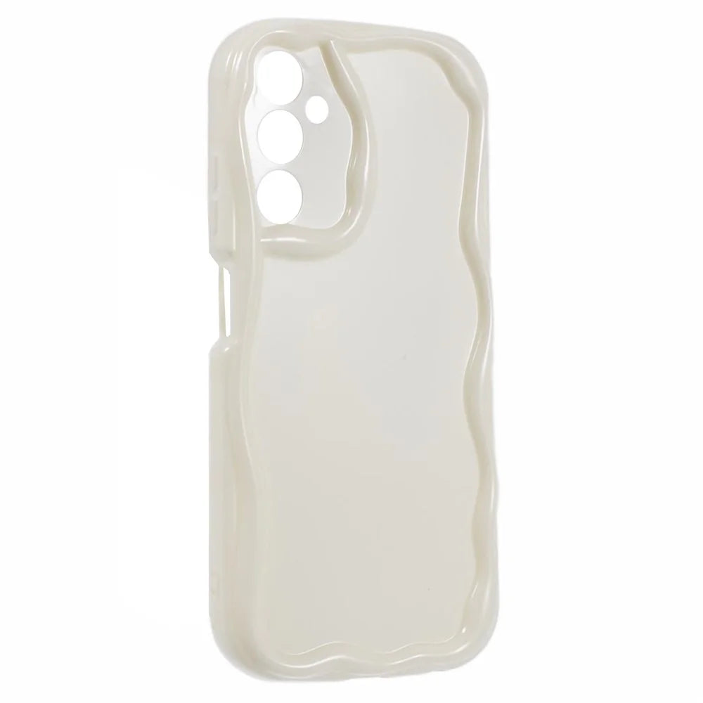 YX Series For Samsung Galaxy A05s 4G Case Wave Shape TPU Precise Cutout Phone Shell - White - 3