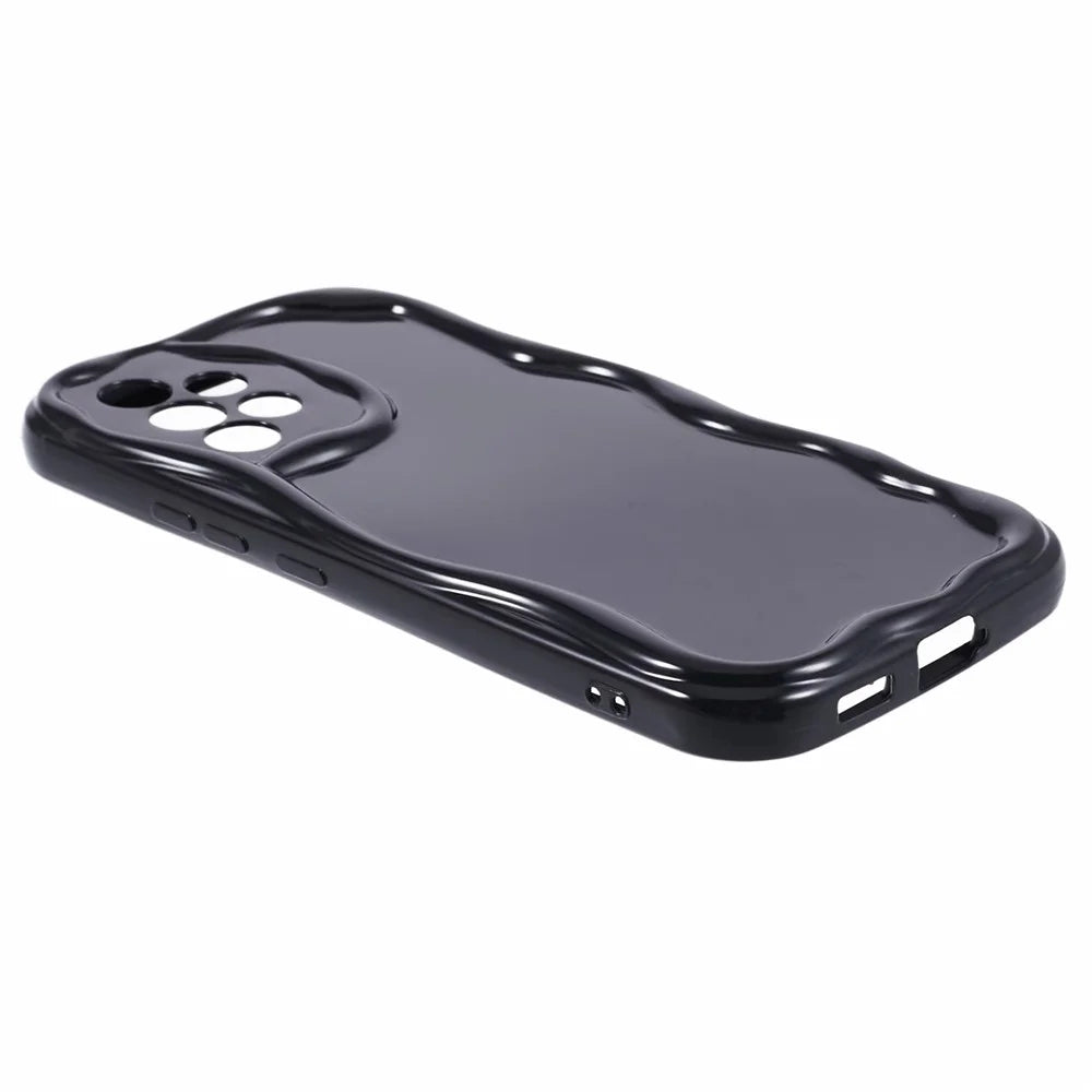 YX Series For Samsung Galaxy A13 4G TPU Case Wave Shape Phone Cover (Precise Cutout) - Black - 5