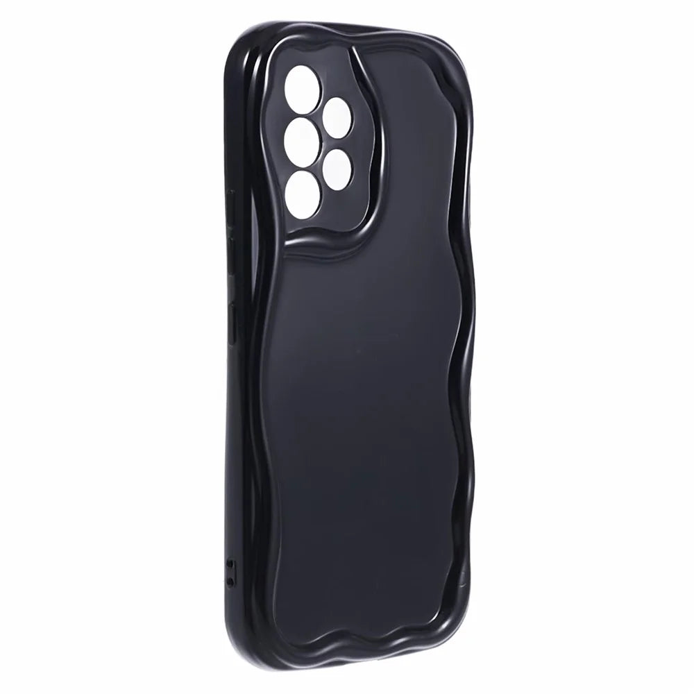 YX Series For Samsung Galaxy A52 4G / A52 5G / A52s 5G TPU Case Wave Shape Precise Cutout Phone Cover - Black - 3