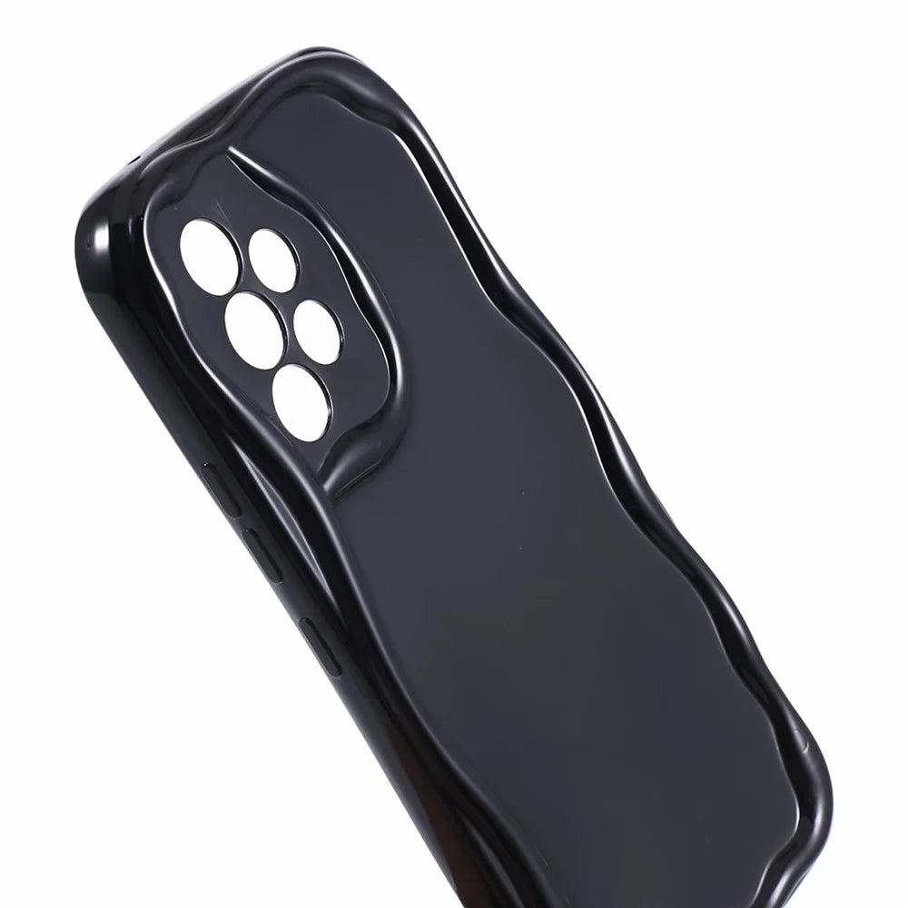 YX Series For Samsung Galaxy A52 4G / A52 5G / A52s 5G TPU Case Wave Shape Precise Cutout Phone Cover - Black - 6