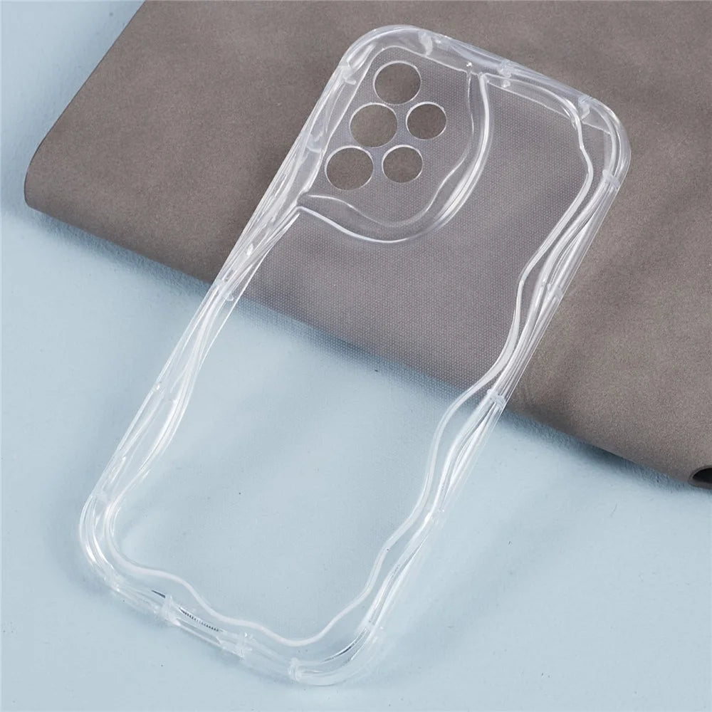 YX Series For Samsung Galaxy A33 5G TPU Case Curly Wave Frame Phone Cover (Precise Cutout) - Transparent - 4