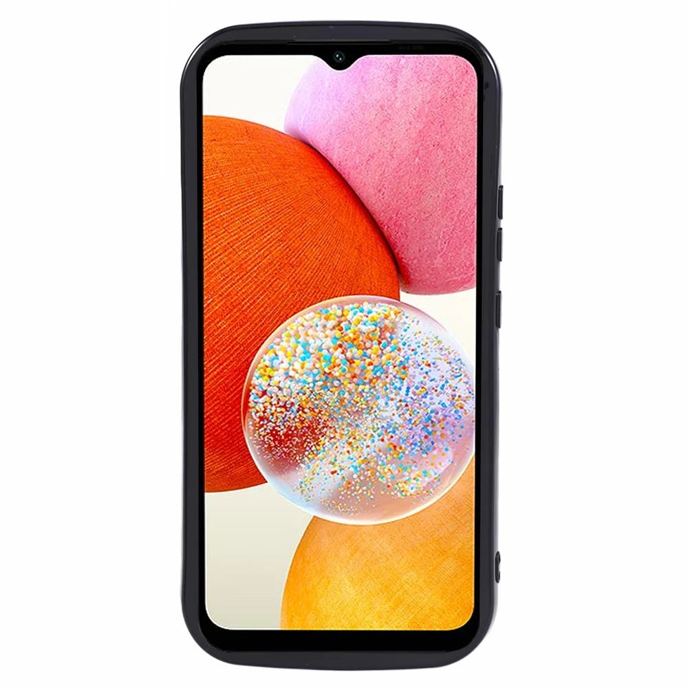 YX Series For Samsung Galaxy A14 5G / A14 4G Case Wave Curly TPU Phone Protective Cover (Precise Cutout) - Black - 2