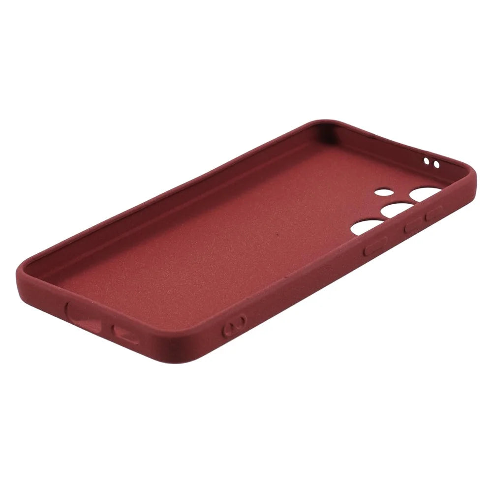 For Samsung Galaxy S24 Phone Case TPU Double-Sided Matte Cover - Wine Red - 7