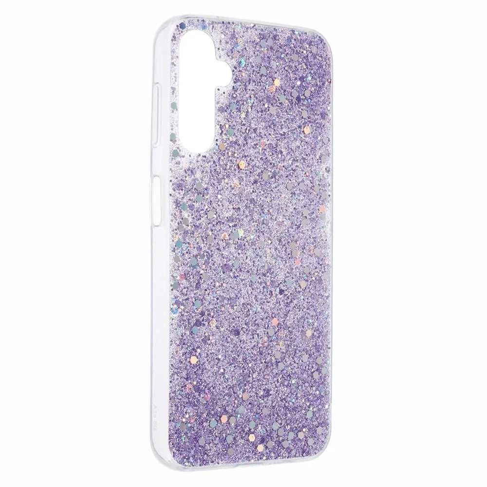 For Samsung Galaxy A14 5G / A14 4G TPU Case Bling Glitter Sequins Phone Cover - Purple - 3