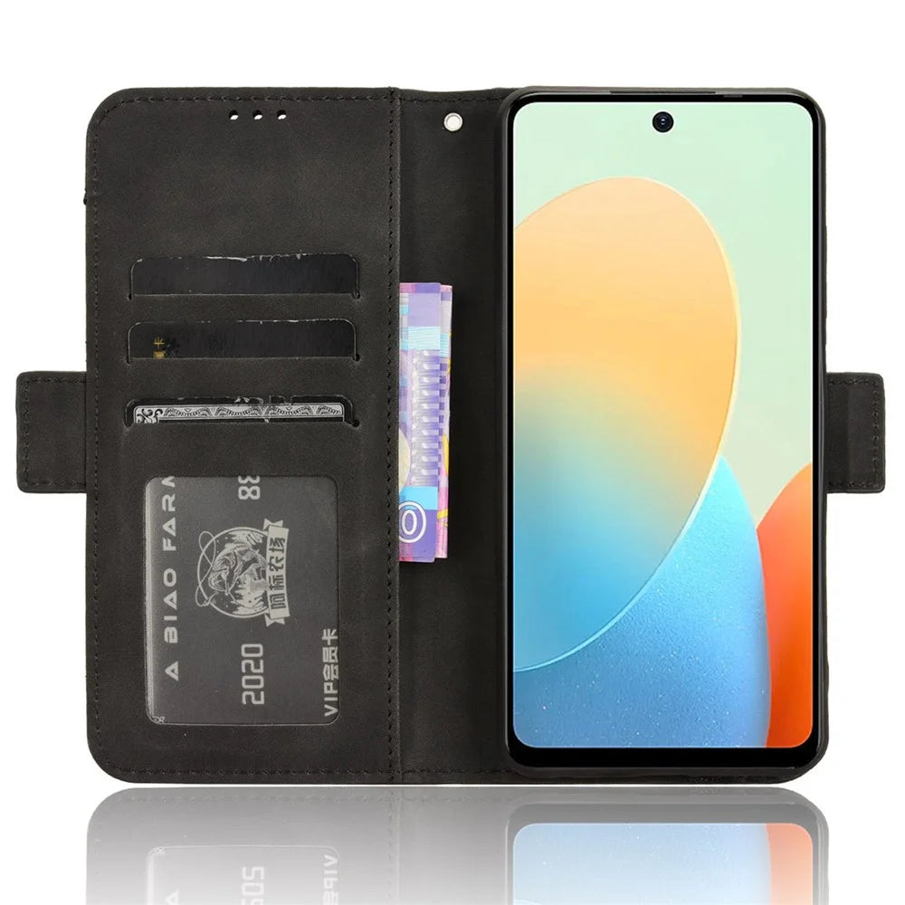 For TECNO Spark Go 2024 4G BG6 / Spark 20C BG7 / Pop 8 Leather Case Wallet Stand Phone Cover - Black - 3