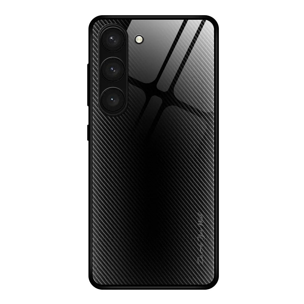 Phone Cover for Samsung Galaxy S24 Tempered Glass + TPU Phone Case Slim-Fit Shell - Black - 1