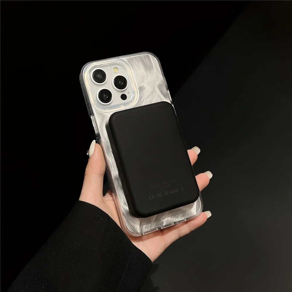 XUNDD For iPhone 14 Pro Case Compatible with MagSafe TPU+Acrylic Shell Pattern IMD Phone Cover - White - 4