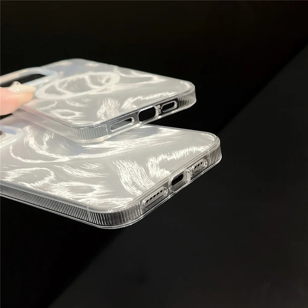 XUNDD For iPhone 14 Pro Max Cell Phone Case TPU+Acrylic IMD Phone Cover Compatible with MagSafe - White - 7